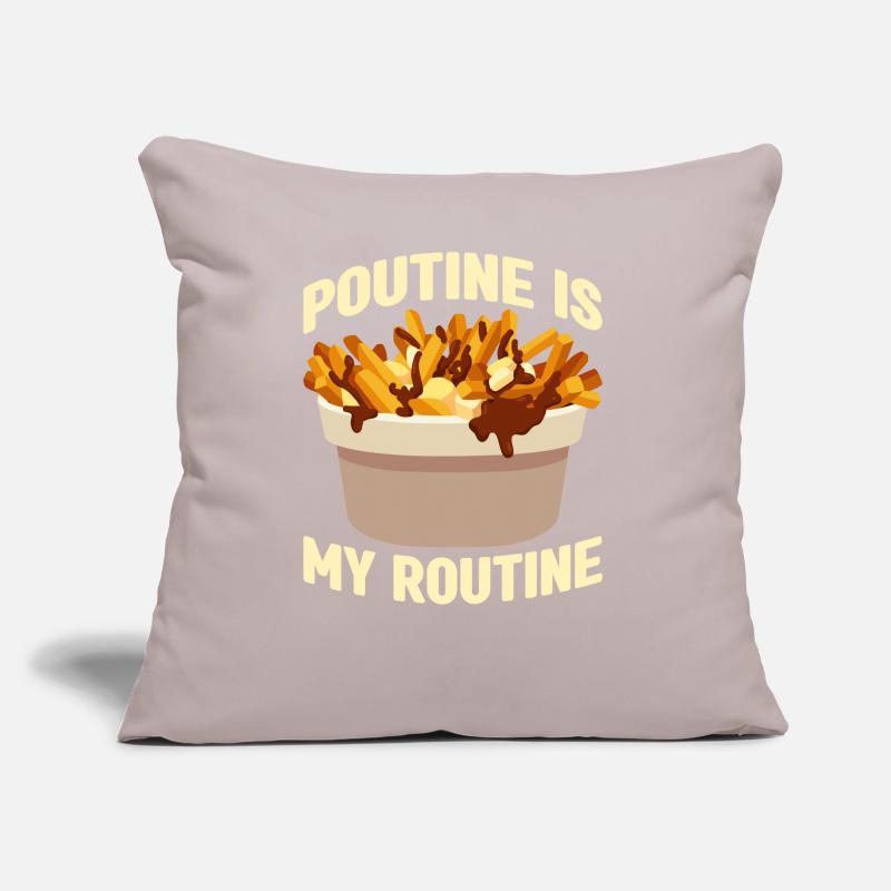 Poutine Canada Spécialité de restauration rapide Coussin et housse de 45 x 45 cm