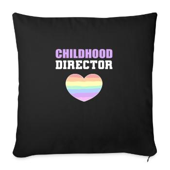 Directeur de la garde d’enfants. Appréciation de l' - Coussin et housse de 45 x 45 cm - noir - Devant