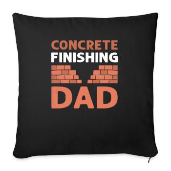 Betonbauer Papa. Zementmaurer. Betonbauer - Sofakissen mit Füllung 45 x 45 cm - Schwarz - Vorne