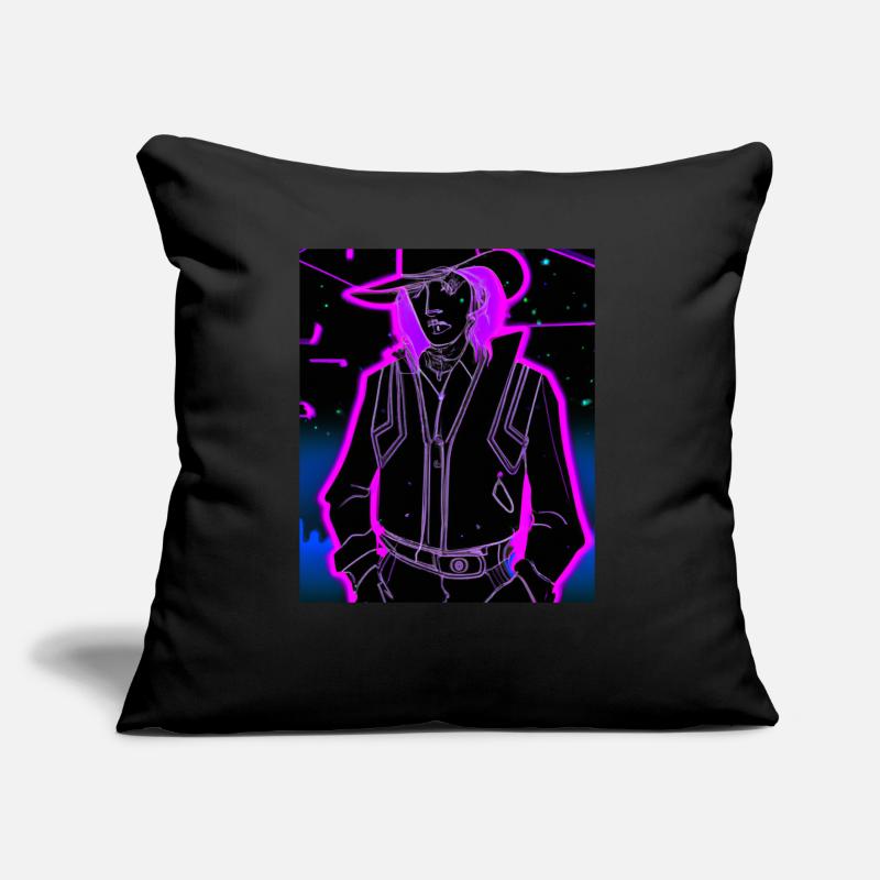 Goth Synthwave Outrun Goth Cowboy Sofa pillow with filling 45cm x 45cm