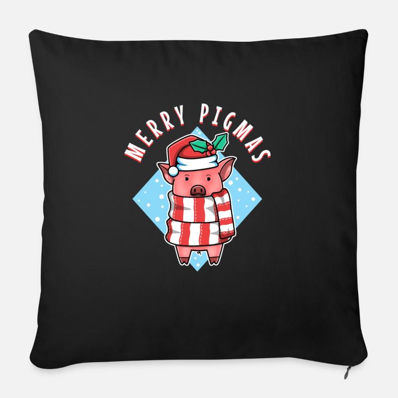 Merry Pigmas - Sofakissen mit Füllung 45 x 45 cm - Schwarz