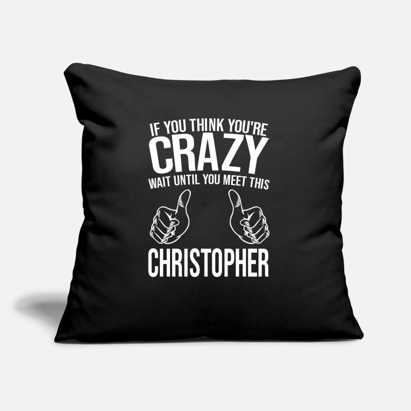 Vorname Christopher Name Christopher Geschenk Sofakissen mit Füllung 45 x 45 cm