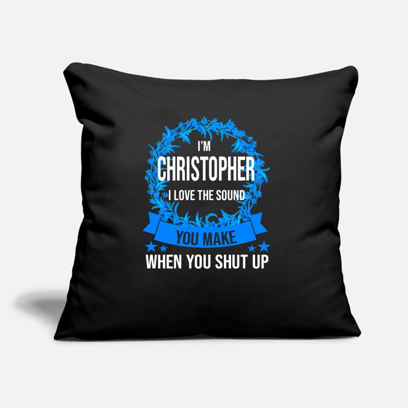 Vorname Christopher Name Christopher Geschenk Sofakissen mit Füllung 45 x 45 cm