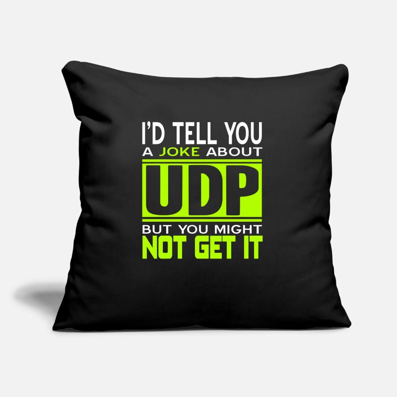 Je vous dirais une blague sur UDP Funny Programmer Coussin et housse de 45 x 45 cm