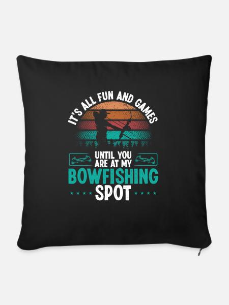Bowfisher Fisherman Bowfishing Spot Bowfisher - Sofakissen mit Füllung 45 x 45 cm - Schwarz