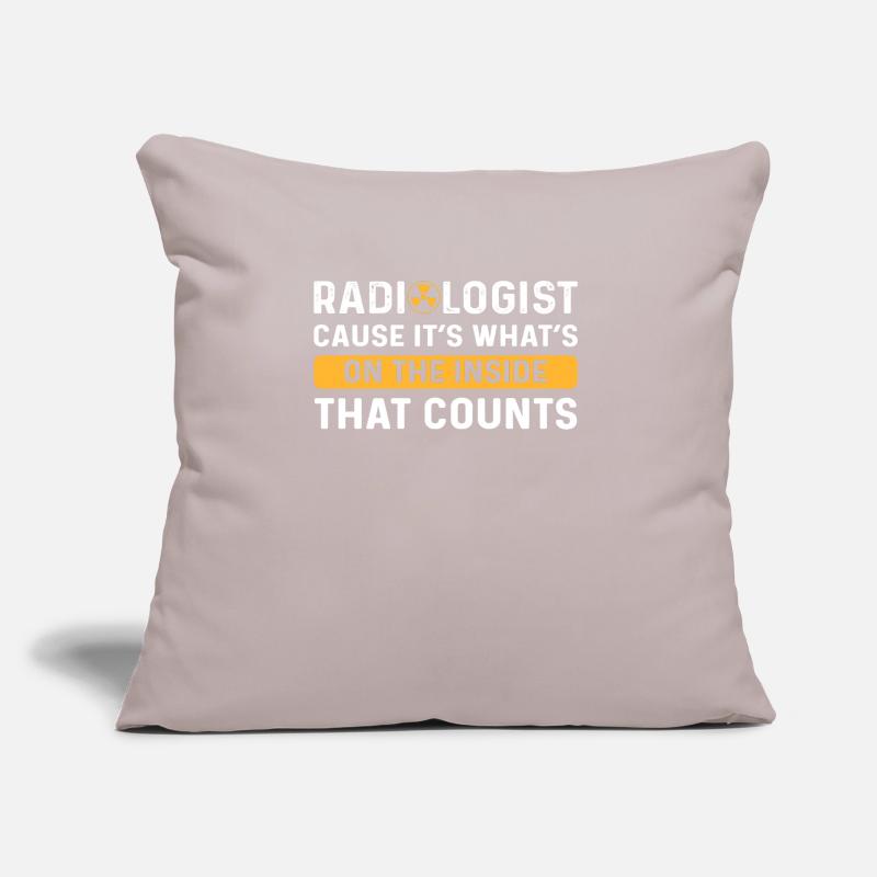 Radiologist cause inside counts. X-ray assistant Sofa pillow with filling 45cm x 45cm