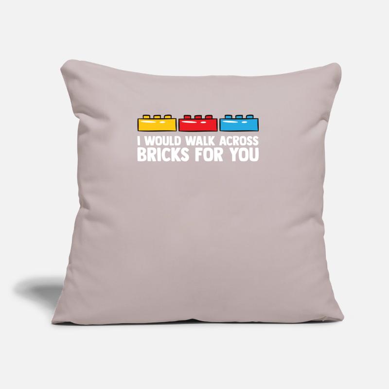 Briques de serrage Blocs de construction Blocs de construction Kita Gift Coussin et housse de 45 x 45 cm