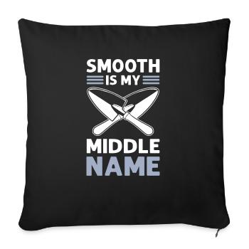 Glatt est mon deuxième prénom. Maçons en ciment. - Coussin et housse de 45 x 45 cm - noir - Devant
