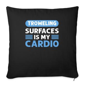 Spatula of surfaces is my heartbeat. - Sofa pillow with filling 45cm x 45cm - black - Front