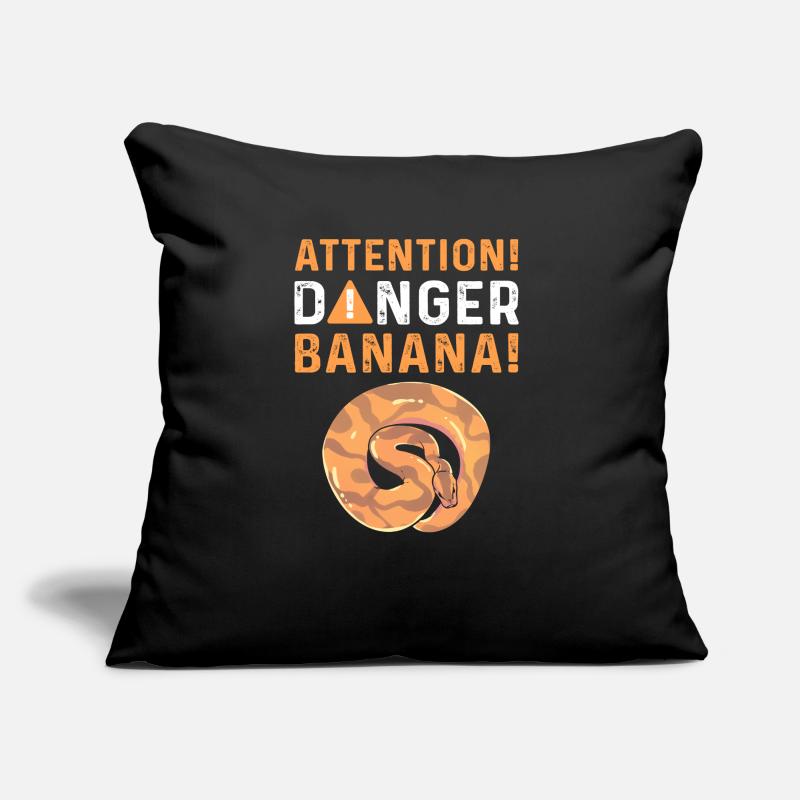 Attention! Banane dangereuse. Royal Python Coussin et housse de 45 x 45 cm