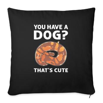 Do you have a dog? Cute! Royal Python - Sofa pillow with filling 45cm x 45cm - black - Front