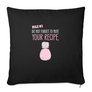 Rule 1: Don't forget to add your prescription - Sofa pillow with filling 45cm x 45cm - black - Front