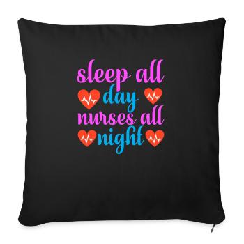 Nurse Hospital Emergency - Sofa pillow with filling 45cm x 45cm - black - Front