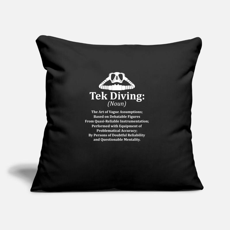 Tek Diving Definition Funny Technical Plongée Coussin et housse de 45 x 45 cm