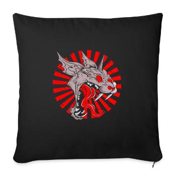 Super Bête rétro de la crypte Halloween - Coussin et housse de 45 x 45 cm - noir - Devant