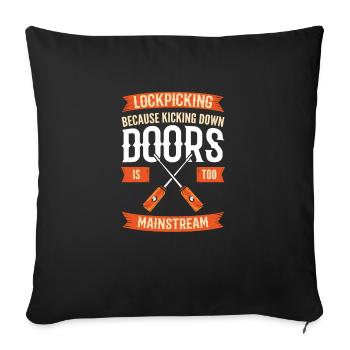 Pour les serruriers professionnels. - Coussin et housse de 45 x 45 cm - noir - Devant