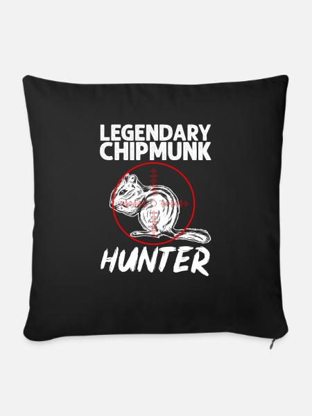 Streifenhörnchen Chipmunk Nagetier Geschenk - Sofakissen mit Füllung 45 x 45 cm - Schwarz
