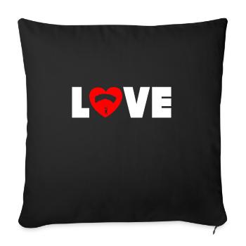 Parachutisme. pour les parachutistes et - Coussin et housse de 45 x 45 cm - noir - Devant