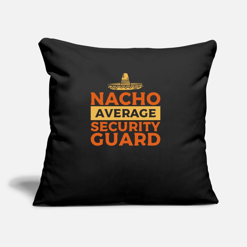Nacho Average Agent de sécurité Cinco De Mayo Guards Coussin et housse de 45 x 45 cm