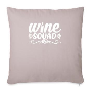 Troupe de vin - Coussin et housse de 45 x 45 cm - taupe clair - Devant