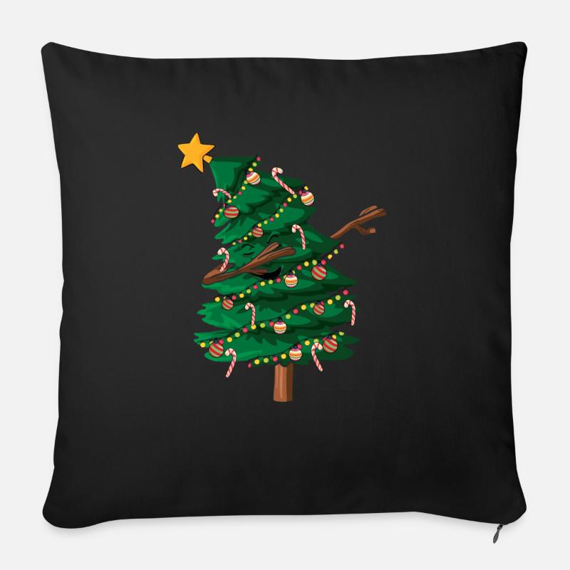 December Christmas Dab Dabbing Tree Christmas - Sofakissen mit Füllung 45 x 45 cm - Schwarz