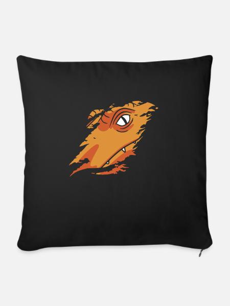 Dinosaurier Shirt Geschenk - Sofakissen mit Füllung 45 x 45 cm - Schwarz