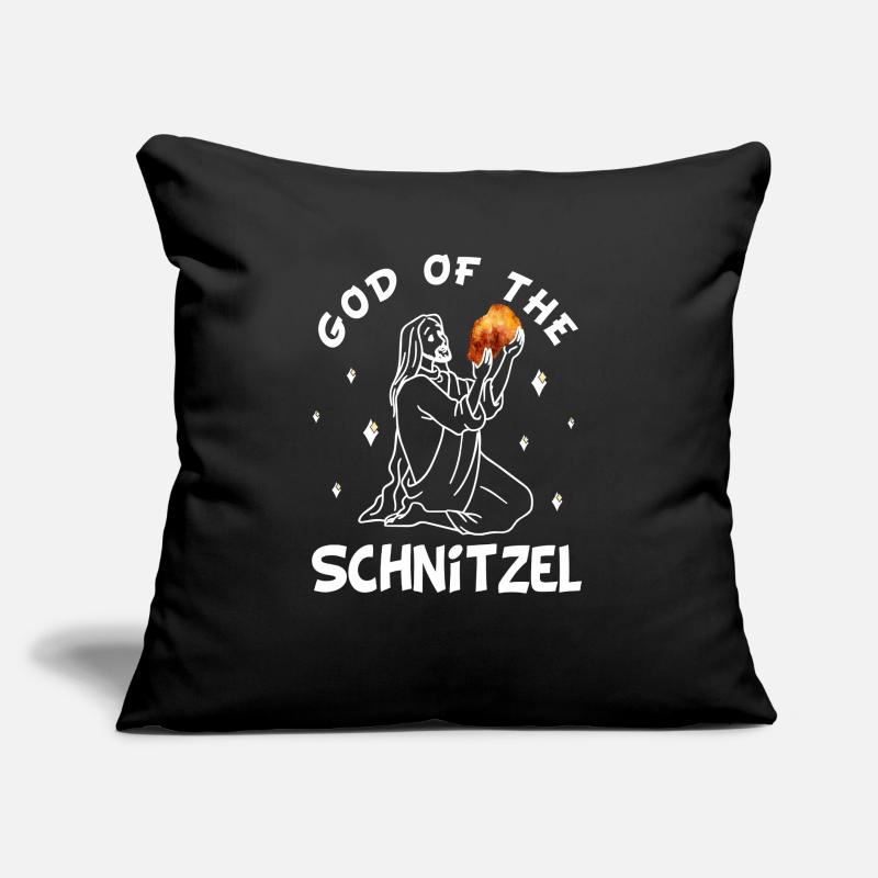 Dieu du Schnitzel - drôle de schnitzel Coussin et housse de 45 x 45 cm