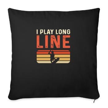 Ich Spiele Long Line. Kitesurfen Kiteboarding - Sofakissen mit Füllung 45 x 45 cm - Schwarz - Vorne