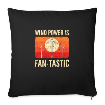 L’énergie éolienne est fantastique. Technicien pour - Coussin et housse de 45 x 45 cm - noir - Devant