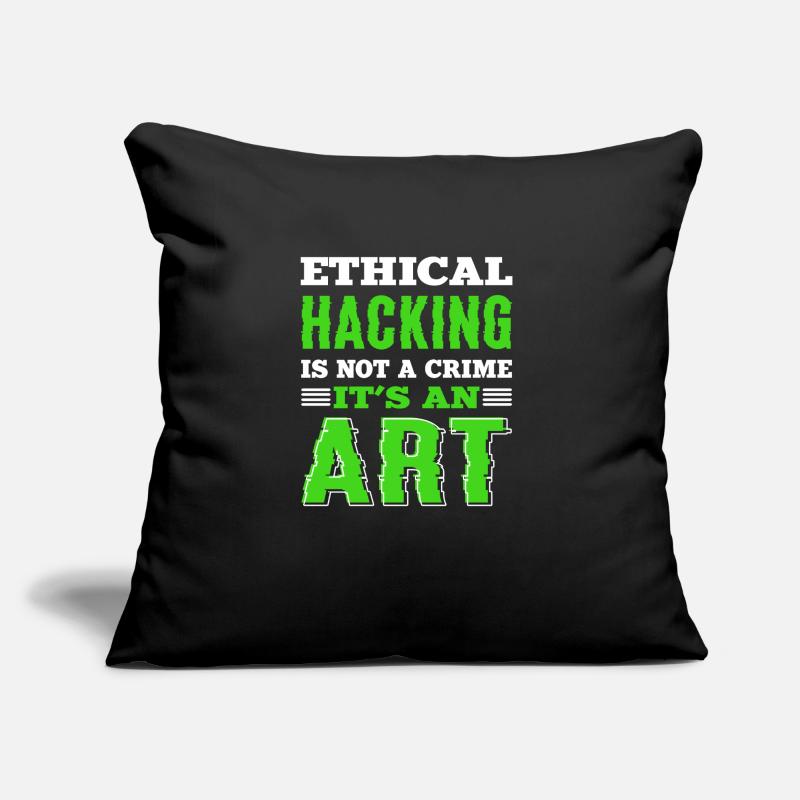 Ethical hacking. White Hat Hacker. Cyber Sofa pillow with filling 45cm x 45cm