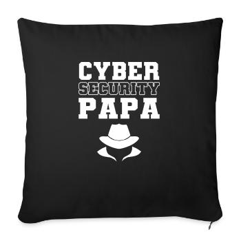 Cyber Security Dad. White Hat Hacker Cyber - Sofa pillow with filling 45cm x 45cm - black - Front
