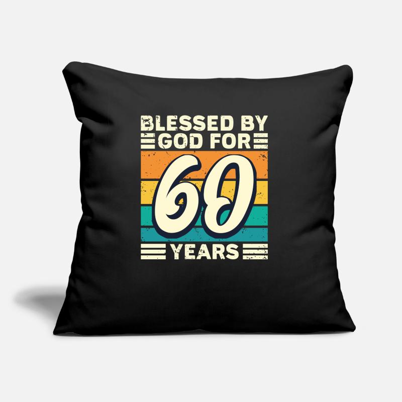 60 Geburtstag Geschenk Mutter Vater Opa Sofakissen mit Füllung 45 x 45 cm