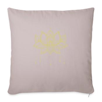 Namaste Yoga Zen Buddhism Meditation Lotus Mandala - Sofa pillow with filling 45cm x 45cm - light taupe - Front
