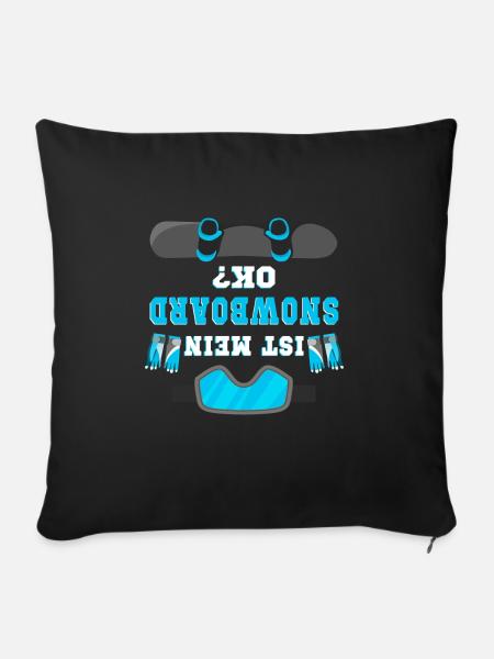Snowboarden Snowboardfahrer Snowboard - Sofakissen mit Füllung 45 x 45 cm - Schwarz