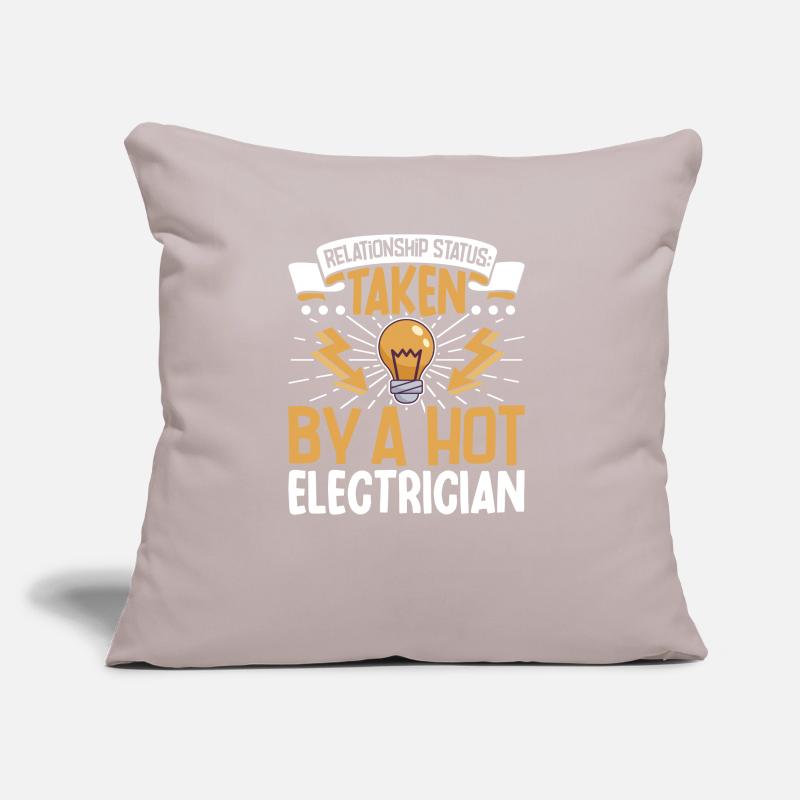 Electrician Electrical Engineer Lineman Electrical Sofa pillow with filling 45cm x 45cm