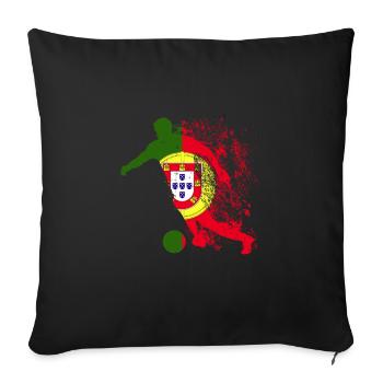 National team Portugal World Cup - Sofa pillow with filling 45cm x 45cm - black - Front