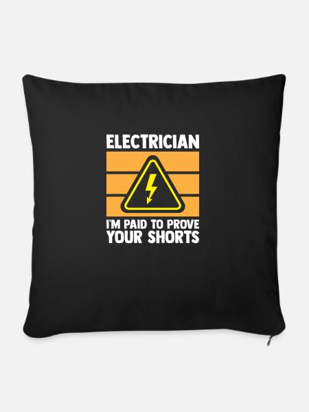 Elektroniker Elektriker Elektrotechniker - Sofakissen mit Füllung 45 x 45 cm - Schwarz