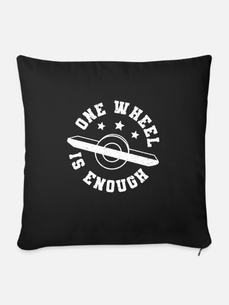 One Wheel Is Ennough - Sofakissen mit Füllung 45 x 45 cm - Schwarz