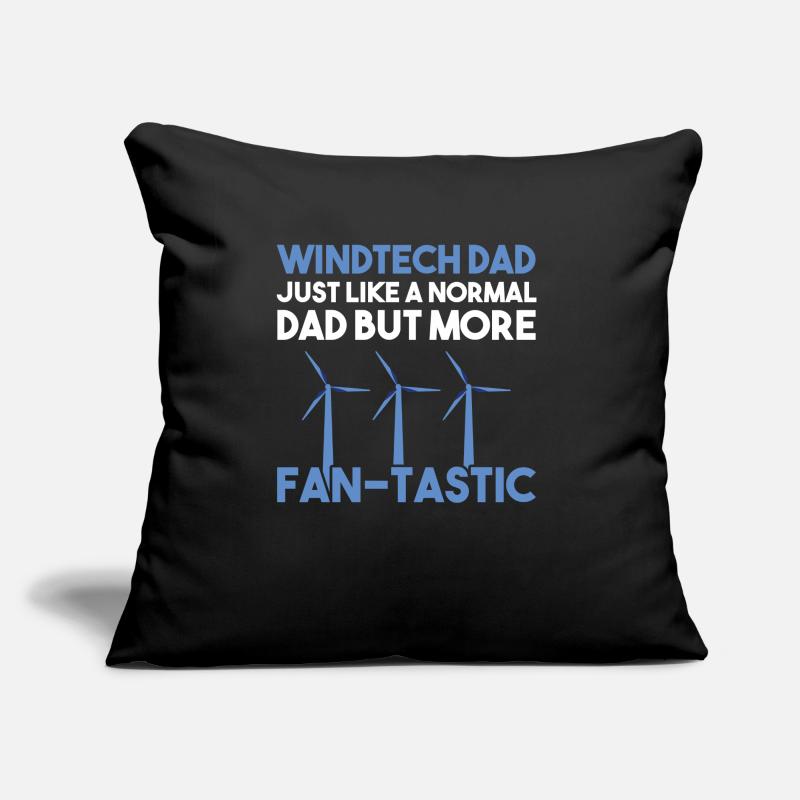 Technicien d’éolienne énergie éolienne de parc éolien Coussin et housse de 45 x 45 cm