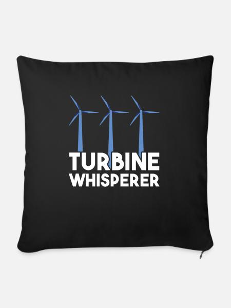 Windturbinentechniker Windpark Windkraft - Sofakissen mit Füllung 45 x 45 cm - Schwarz