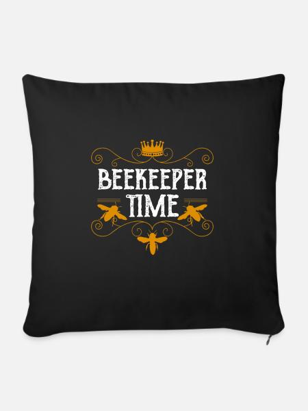 Beekeeper Time Shirt Geschenk - Sofakissen mit Füllung 45 x 45 cm - Schwarz