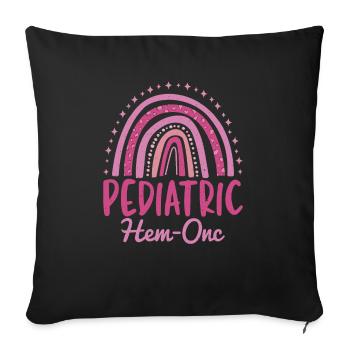 Hématologue pédiatrique - Coussin et housse de 45 x 45 cm - noir - Devant