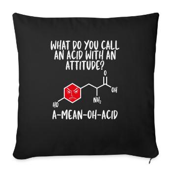Acid with - Sofa pillow with filling 45cm x 45cm - black - Front