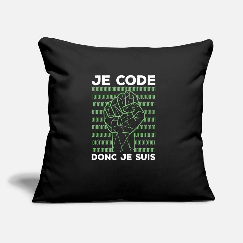 Je Code Donc Je Suis Programmeur Programmation Sofakissen mit Füllung 45 x 45 cm