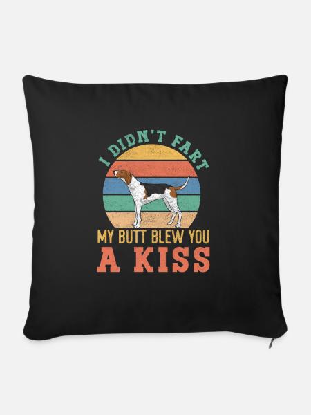 Treeing Walker Coonhound - Sofakissen mit Füllung 45 x 45 cm - Schwarz