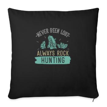 Drôle Géologie Rock Hunting For Hummor Lover - Coussin et housse de 45 x 45 cm - noir - Devant