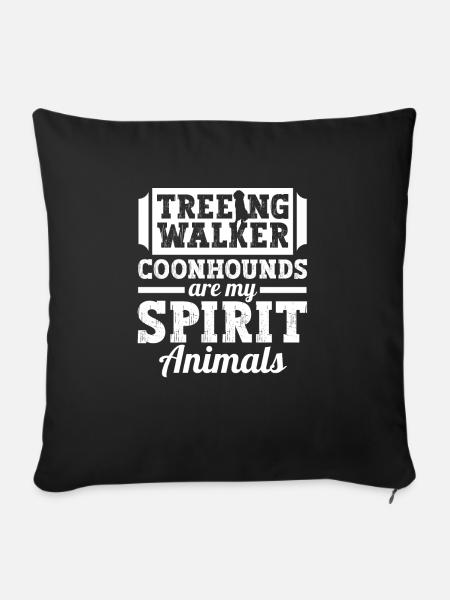 Treeing Walker Coonhound - Sofakissen mit Füllung 45 x 45 cm - Schwarz