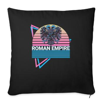 Empire romain Héraldique médiévale Rétro - Coussin et housse de 45 x 45 cm - noir - Devant