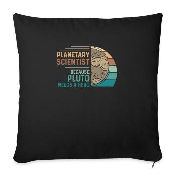 Vintage Planetary Science Astronomy For A Planet - Sofa pillow with filling 45cm x 45cm - black - Front