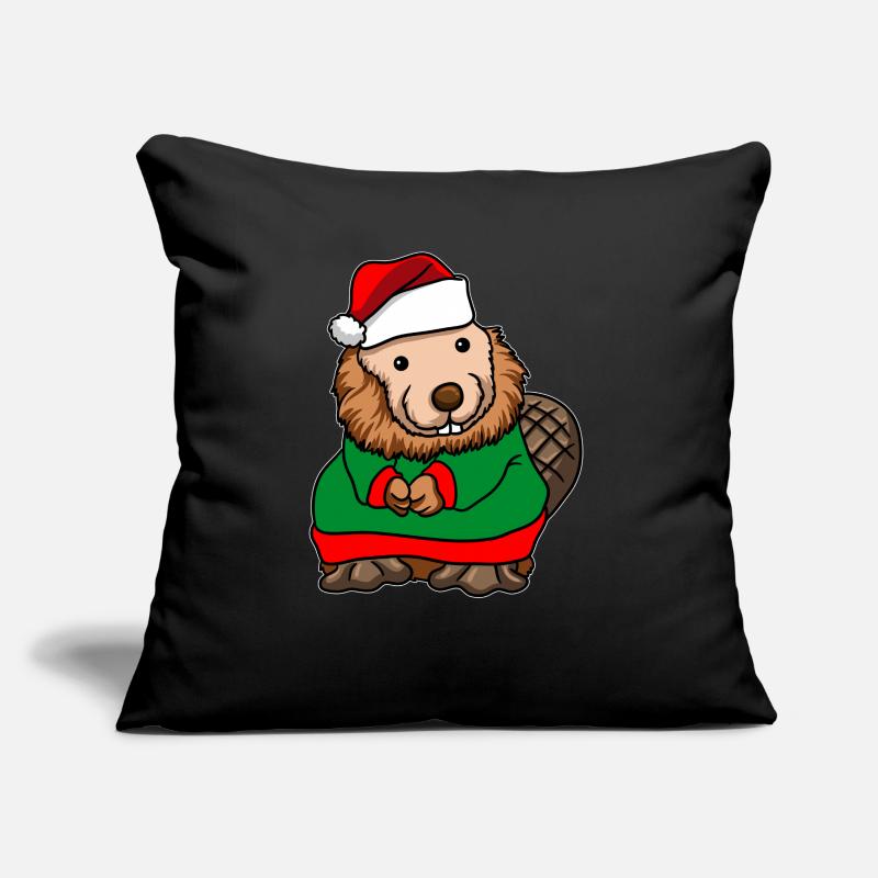 Biber Weihnachtsmann Sofakissen mit Füllung 45 x 45 cm